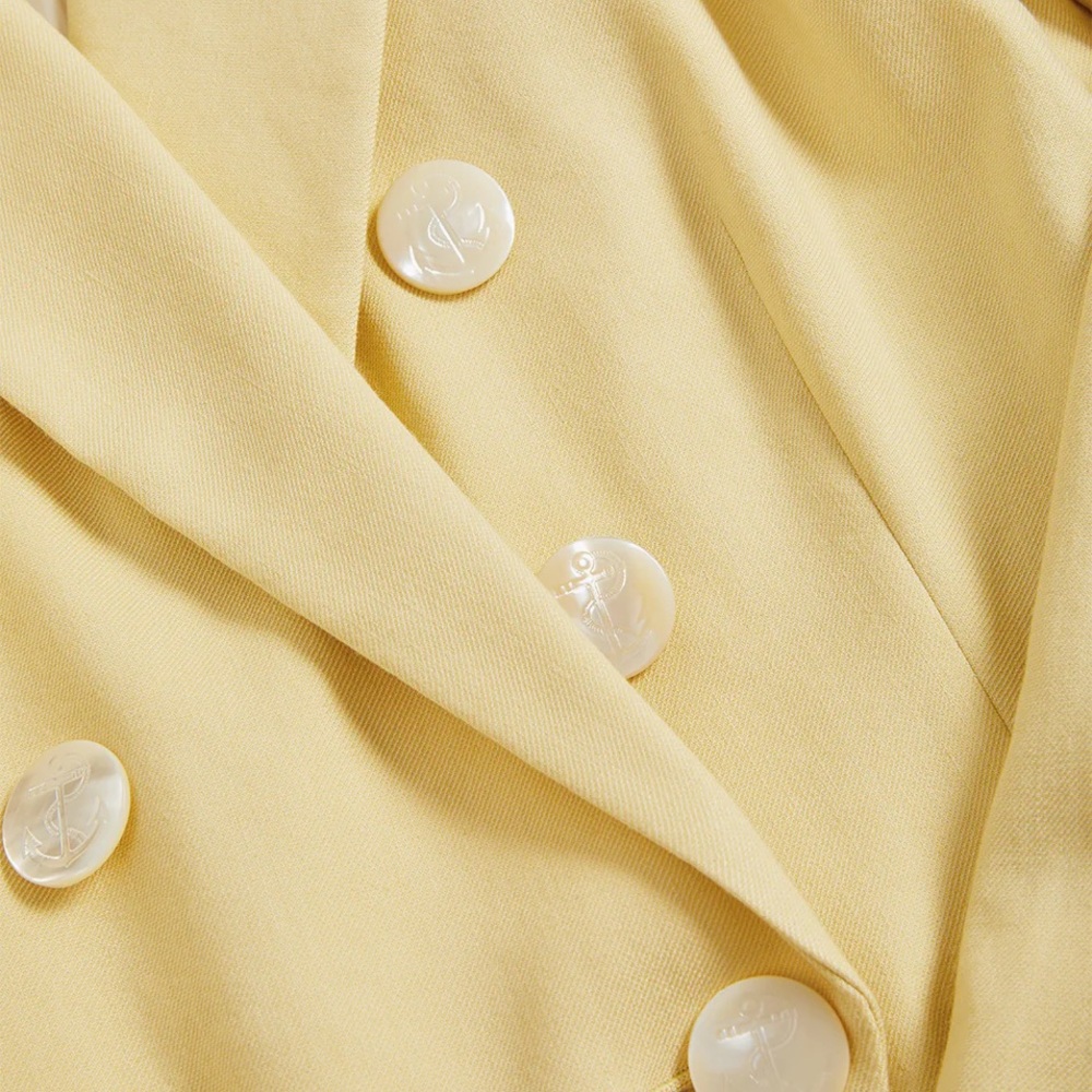Veronica Beard miller Dickey Jacket blazer 12 nwt yellow linen blend $695 - Picture 5 of 9